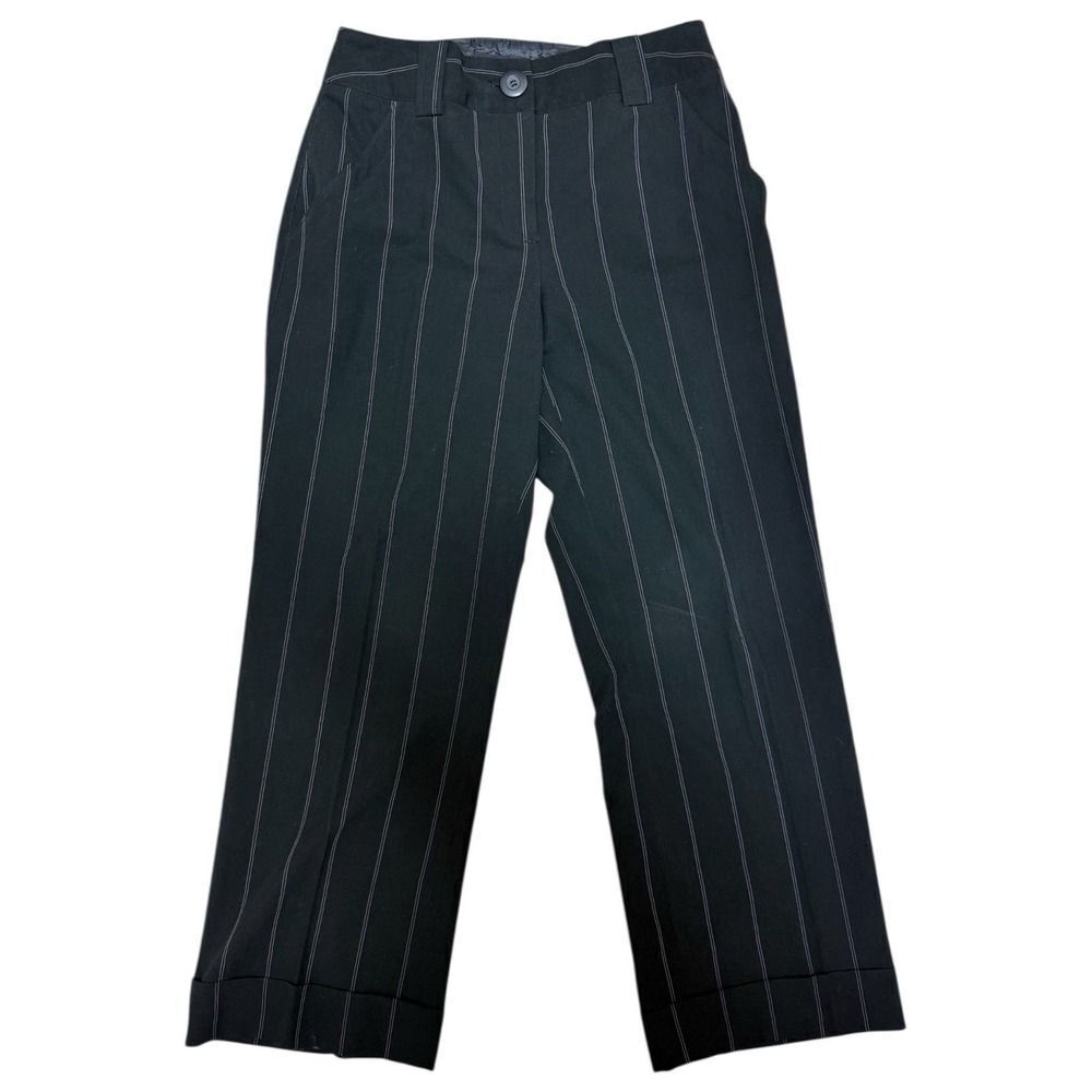 Dalia Black Pinstripe High Rise Vintage Dress Pants, Size 4. Womens